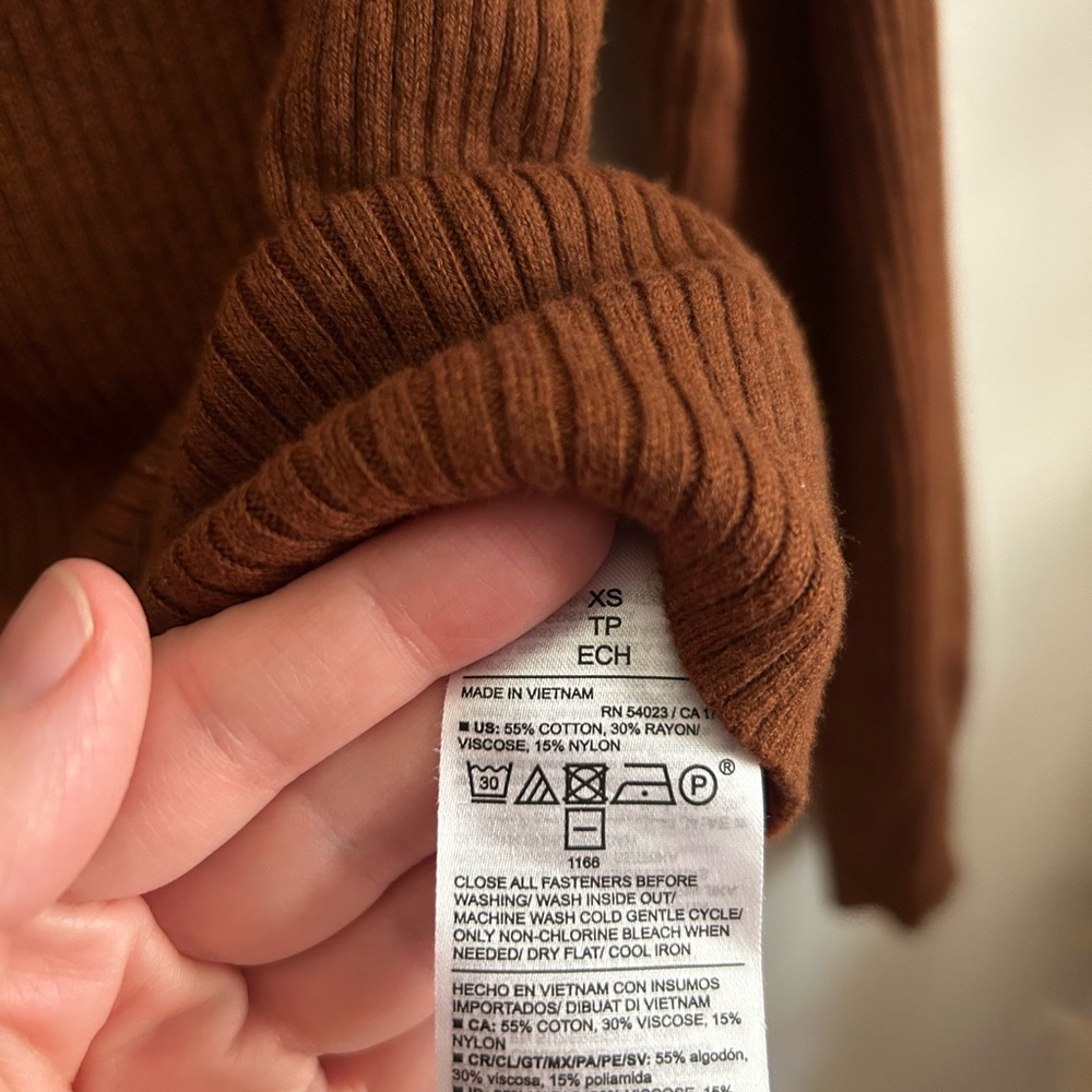 Old Navy Brown/Rust Ribbed Cardigan - Picture 6 of 6
